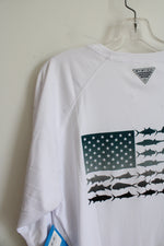 NEW Columbia White Philadelphia Eagles Terminal Tackle Long Sleeved Shirt | XL