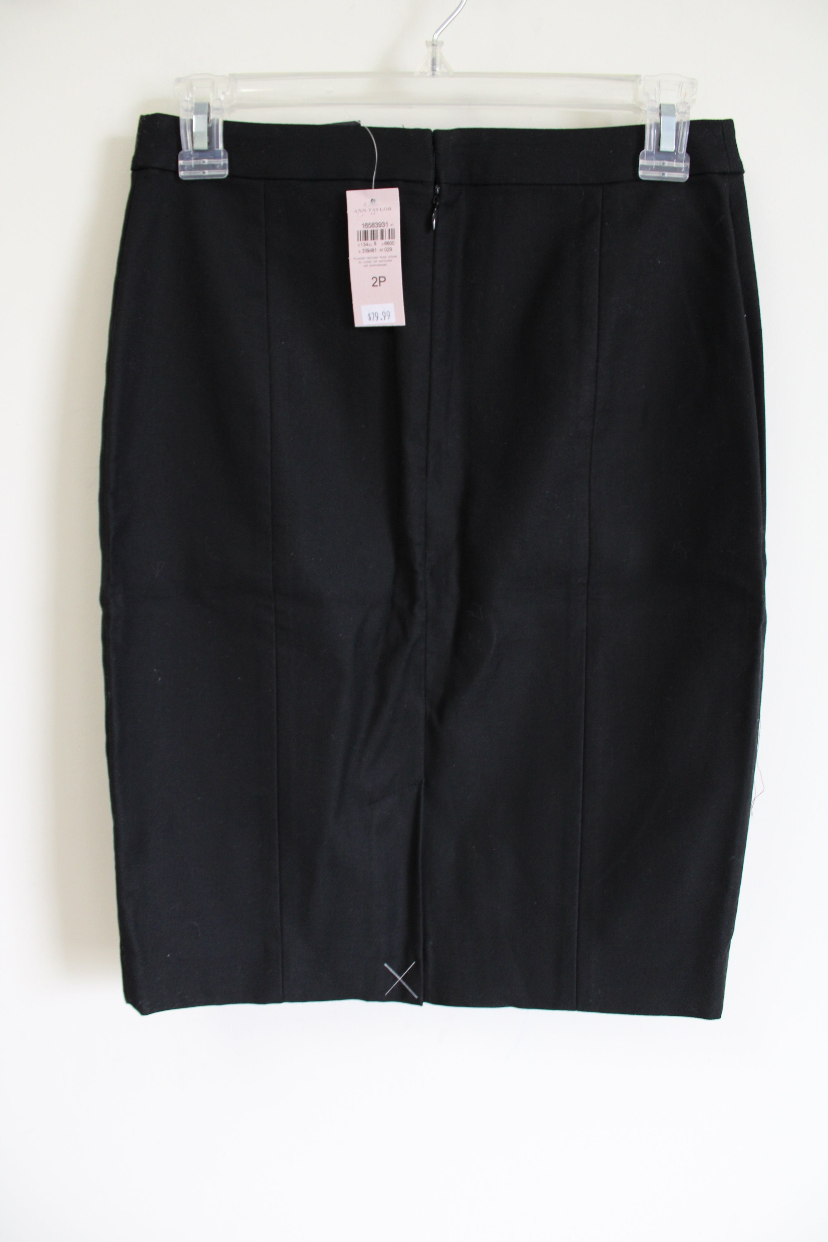 NEW Ann Taylor Black Red Paisley Skirt | 2 Petite