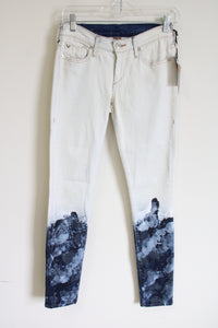 NEW True Religion Casey Low Rise Super Skinny Hand Painted Jeans | 25