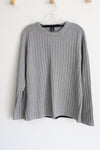 Gap Gray Cotton Rib Vintage Sweatshirt | XL
