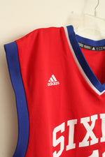 Adidas Red NBA Philadelphia 76ers Number 11 Holiday Jersey