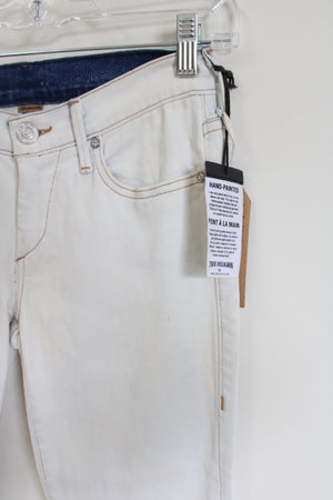NEW True Religion Casey Low Rise Super Skinny Hand Painted Jeans | 25