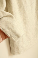 NEW Ann Taylor White/Gray Cowl Neck Sweater | M