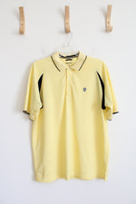 Chaps Golf Stay-Dry Yellow & Navy Polo Shirt | M