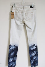 NEW True Religion Casey Low Rise Super Skinny Hand Painted Jeans | 25