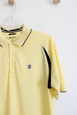 Chaps Golf Stay-Dry Yellow & Navy Polo Shirt | M