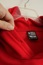 NEW NBA Logo Red and Black Pullover Fleece Hoodie with Zipper Pockets | 3XL