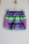 Under Armour Purple Striped Shorts | Youth S (8)