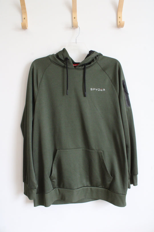Spyder Active Olive Green Hoodie | XL