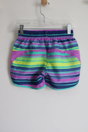 Under Armour Purple Striped Shorts | Youth S (8)