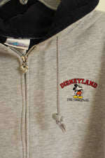 Disneyland Gray Hooded Zip Up Sweatshirt | XL