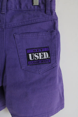 NEW Vintage Get Used Purple Denim Shorts | Youth 6X