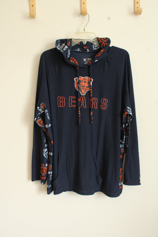 NEW NFL Navy Chicago Bears Sleepwear Hoodie | 2XL