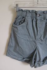 H&M Light Dusty Blue High Waist Paperbag Shorts | XS