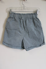 H&M Light Dusty Blue High Waist Paperbag Shorts | XS