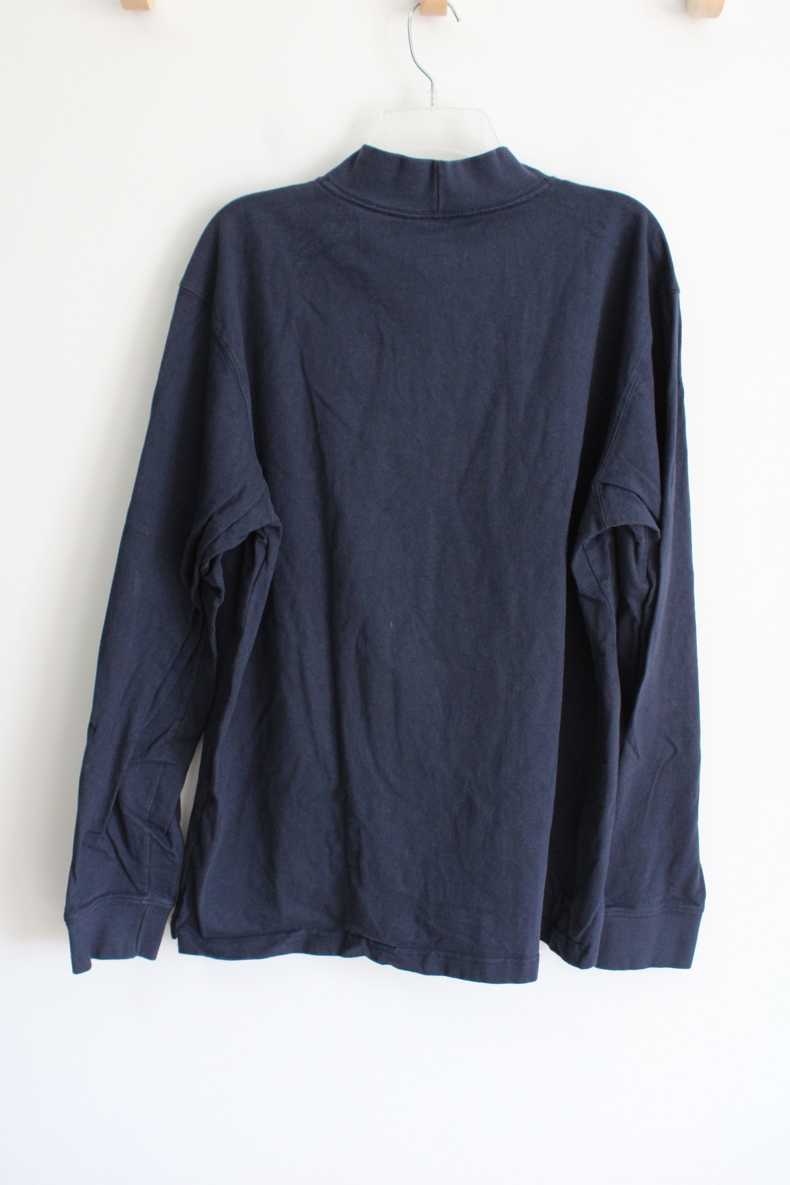 Carhartt Relaxed Fit Dark Navy Blue Mock Neck Shirt | XL