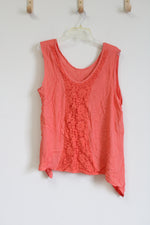 NEW Simply Noelle Pink Eyelet & Crochet Reversable Tank | XXL