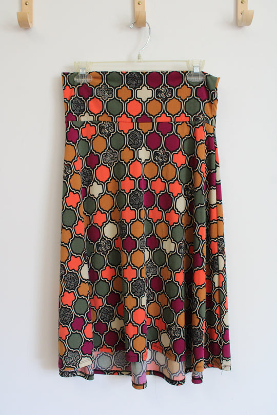 LuLaRoe Fall Colored Patterned Skirt | M
