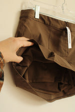 NEW Garage Brown Pleated Stretch Skort | M