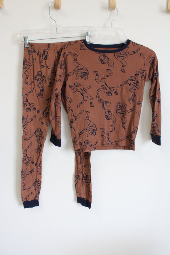 Carter's Brown Football Print Pajama Set | 12