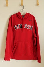Nike Red Sox Red And Navy Blue Hooded Sweatshirt | XL