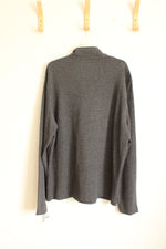 NEW Van Heusen Charcoal Quarter Zip Pullover Sweater | XL-T