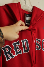 Nike Red Sox Red And Navy Blue Hooded Sweatshirt | XL