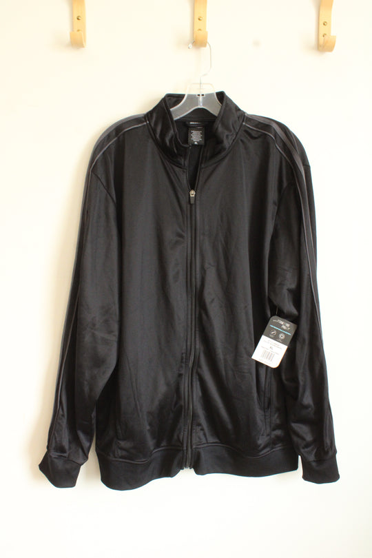 NEW Starting Point Black and Gray Full Zip Athletic Track Jacket| XL