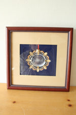 Framed 2002 White House Historical Association Christmas Ornament
