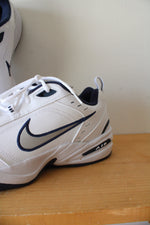 Nike Air Monarch White & Blue Sneakers | Size 13