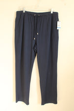 NEW Breckenridge Navy Blue Light Sweatpants With Drawstring | XL