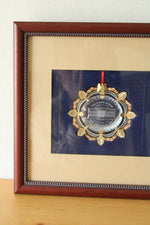 Framed 2002 White House Historical Association Christmas Ornament