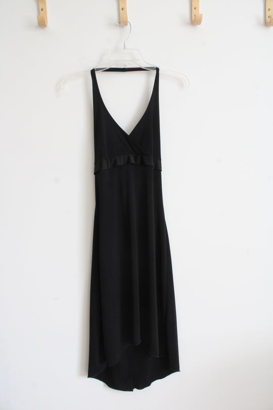 Taboo Y2K Vintage Black Halter High/Low Dress | M