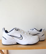Nike Air Monarch White & Blue Sneakers | Size 13