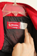Vintage Winston by Swingster Black and Red Embroidered NASCAR Bomber Jacket | L