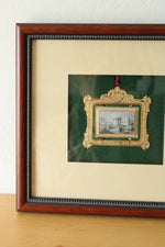 Framed 1997 White House Historical Association Christmas Ornament