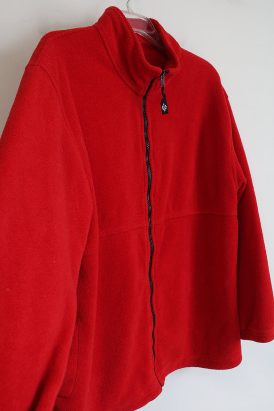 Alpine Tek Red Fleece Zip Up Jacket | L