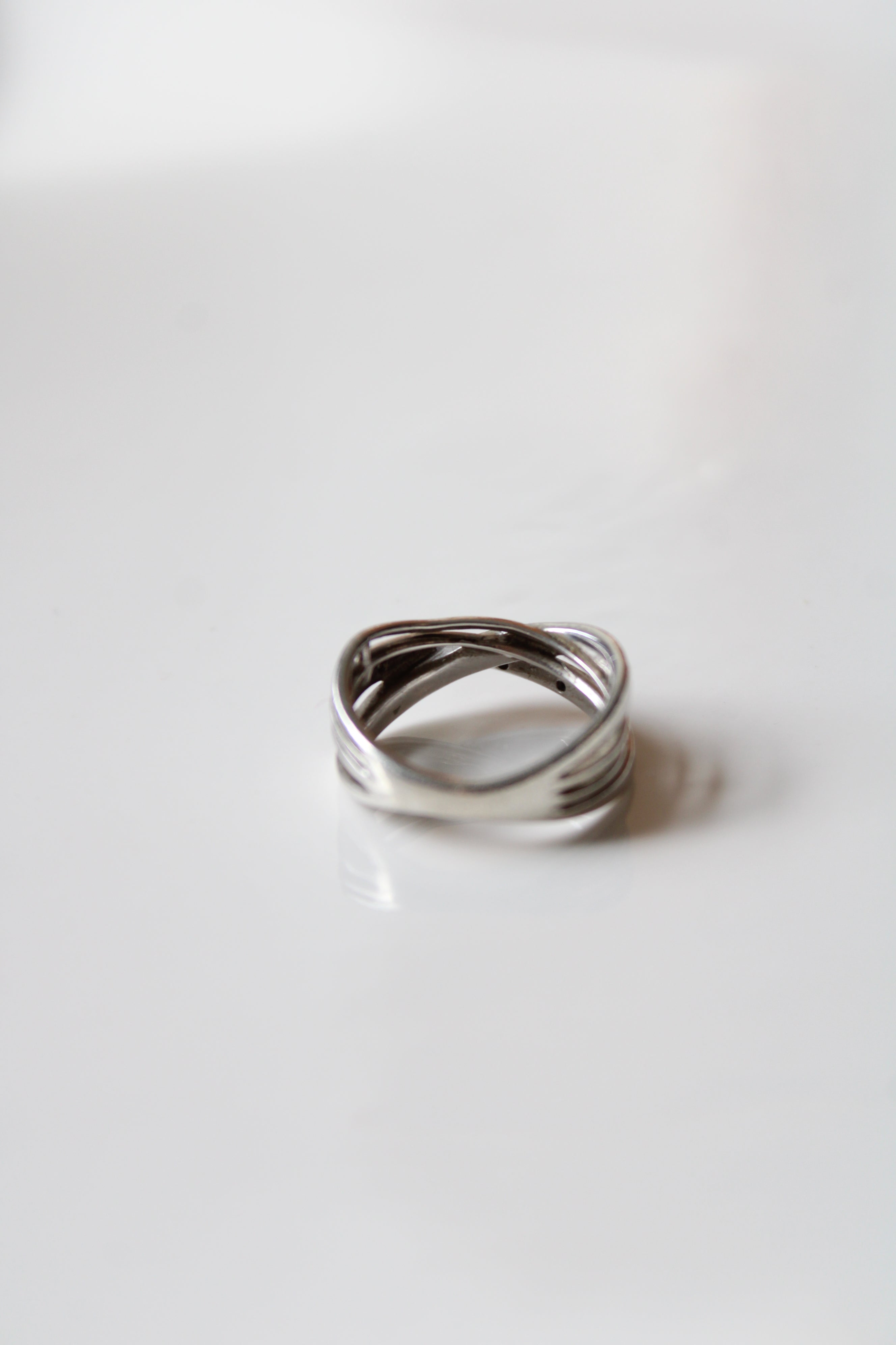 Two-Tone Sterling Silver Stacked Ring | Size 6.5