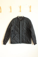 Banana Republic Black Diamond Quilted Snap Front Bomber Jacket | M