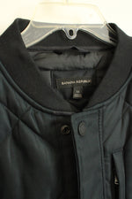 Banana Republic Black Diamond Quilted Snap Front Bomber Jacket | M