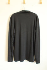 NEW Nike DRI-fit Gray charcoal Quarter Zip Lightweight Pullover Shirt | L