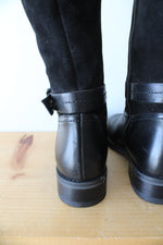 Clarks Black Leather & Suede Riding Boots | Size 6.5M