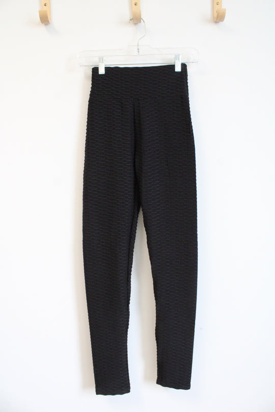 NEW LA Society Black Textured Leggings | S