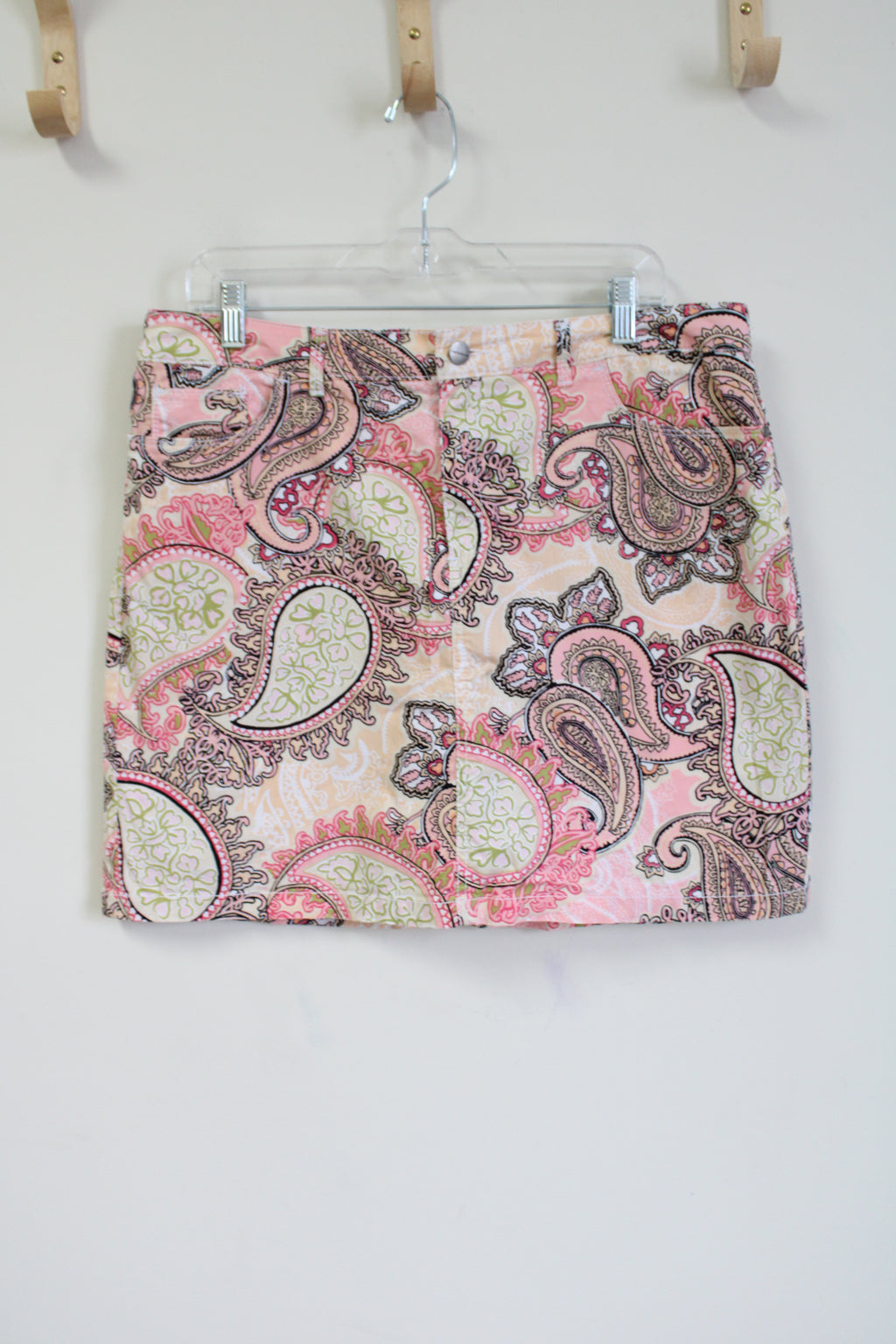 Croft & Barrow Classic Fit Pink Paisley Skort | 14