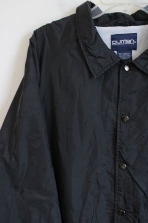 Puritan Black Windbreaker Jacket | 3XL