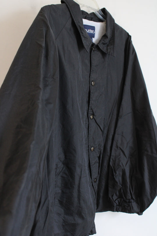 Puritan Black Windbreaker Jacket | 3XL