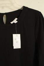 NEW J. Jill Black 3/4 Sleeve Long Dress With Bottom Ruffle | M Tall