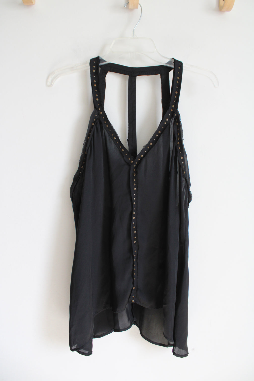 NEW Frederick's Of Hollywood Black Gold Studded Tank Top | M