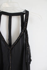 NEW Frederick's Of Hollywood Black Gold Studded Tank Top | M