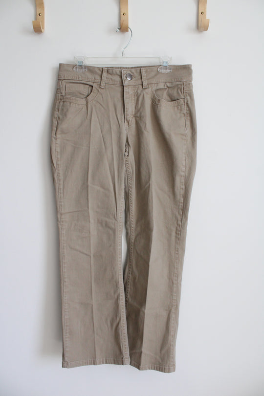 Riders Tan Bootcut Pants | 10 Petite
